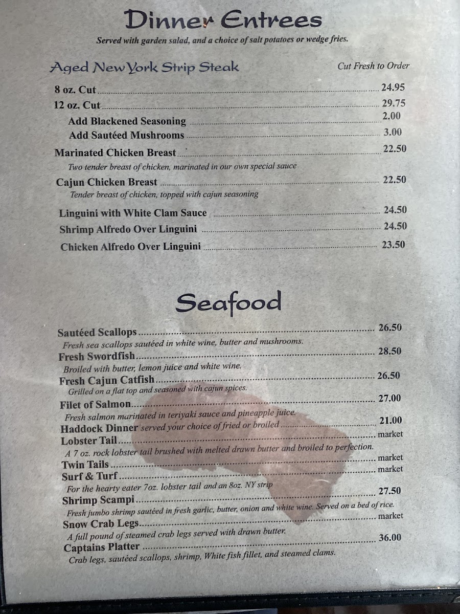 Kelly's Dockside Cafe Photo Menu 4
