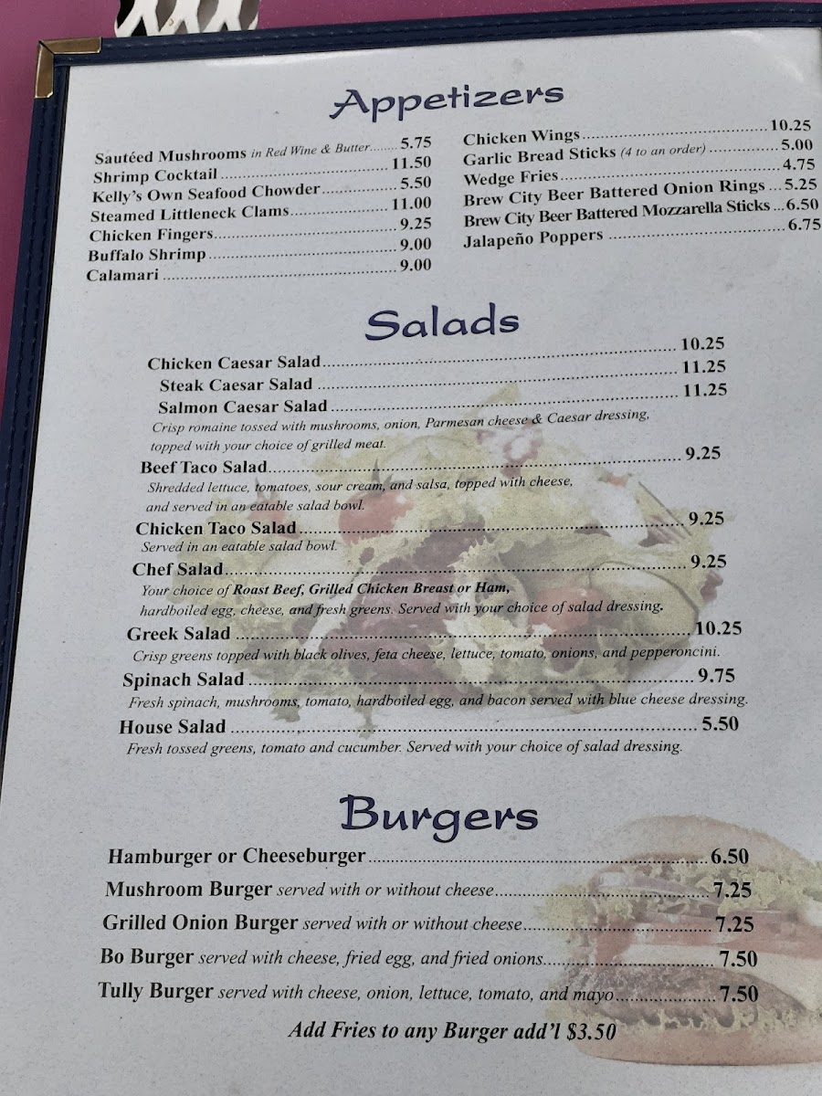 Kelly's Dockside Cafe Photo Menu 8