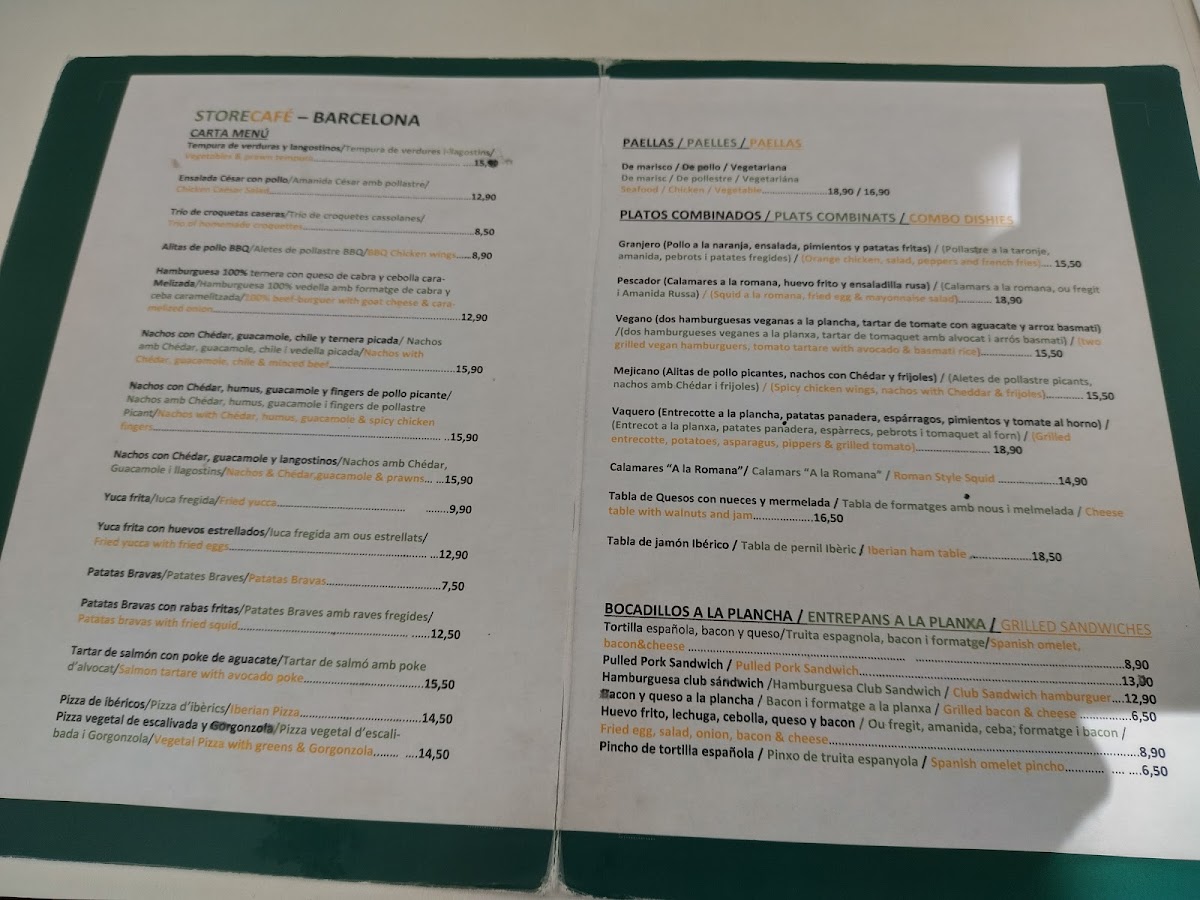 Store Cafè Photo Menu 2