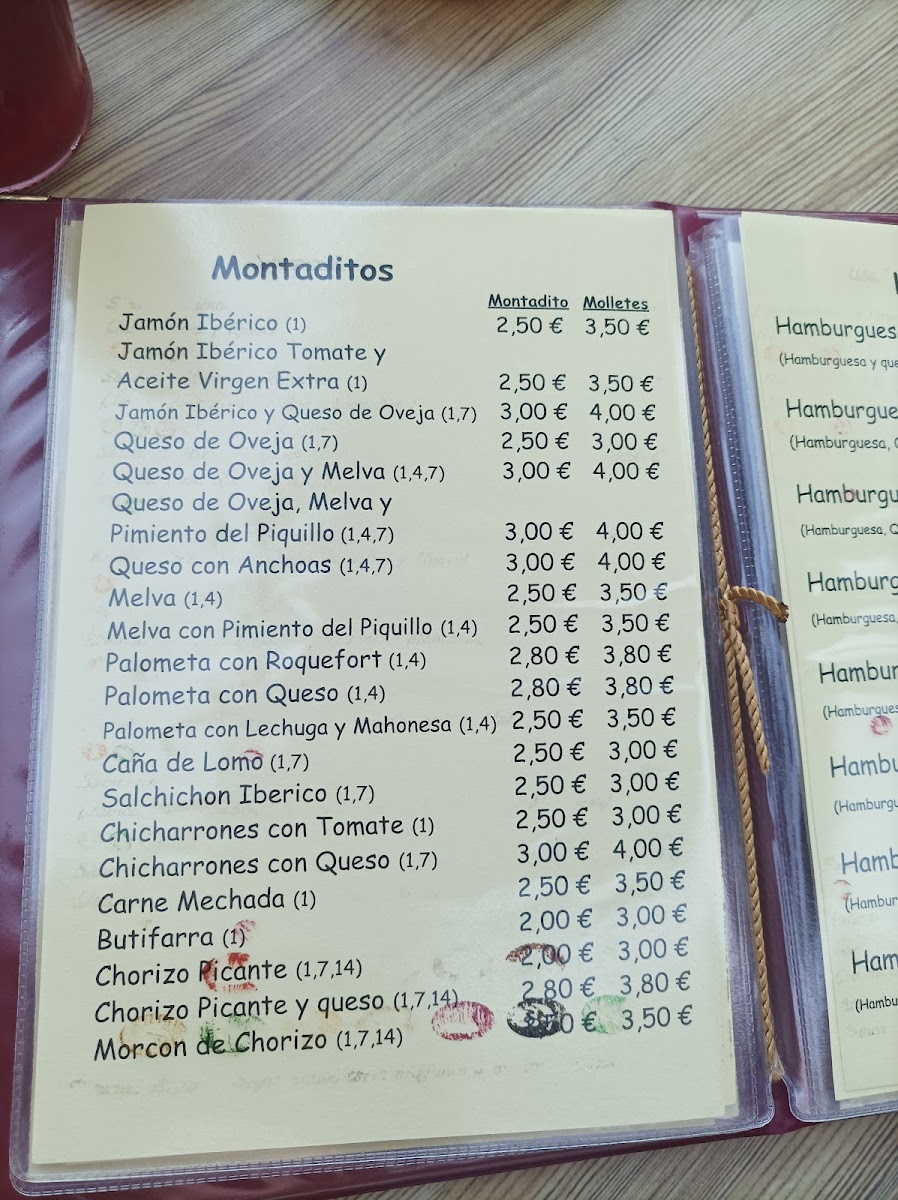 BAR-Cafeteria Adhara Photo Menu 1