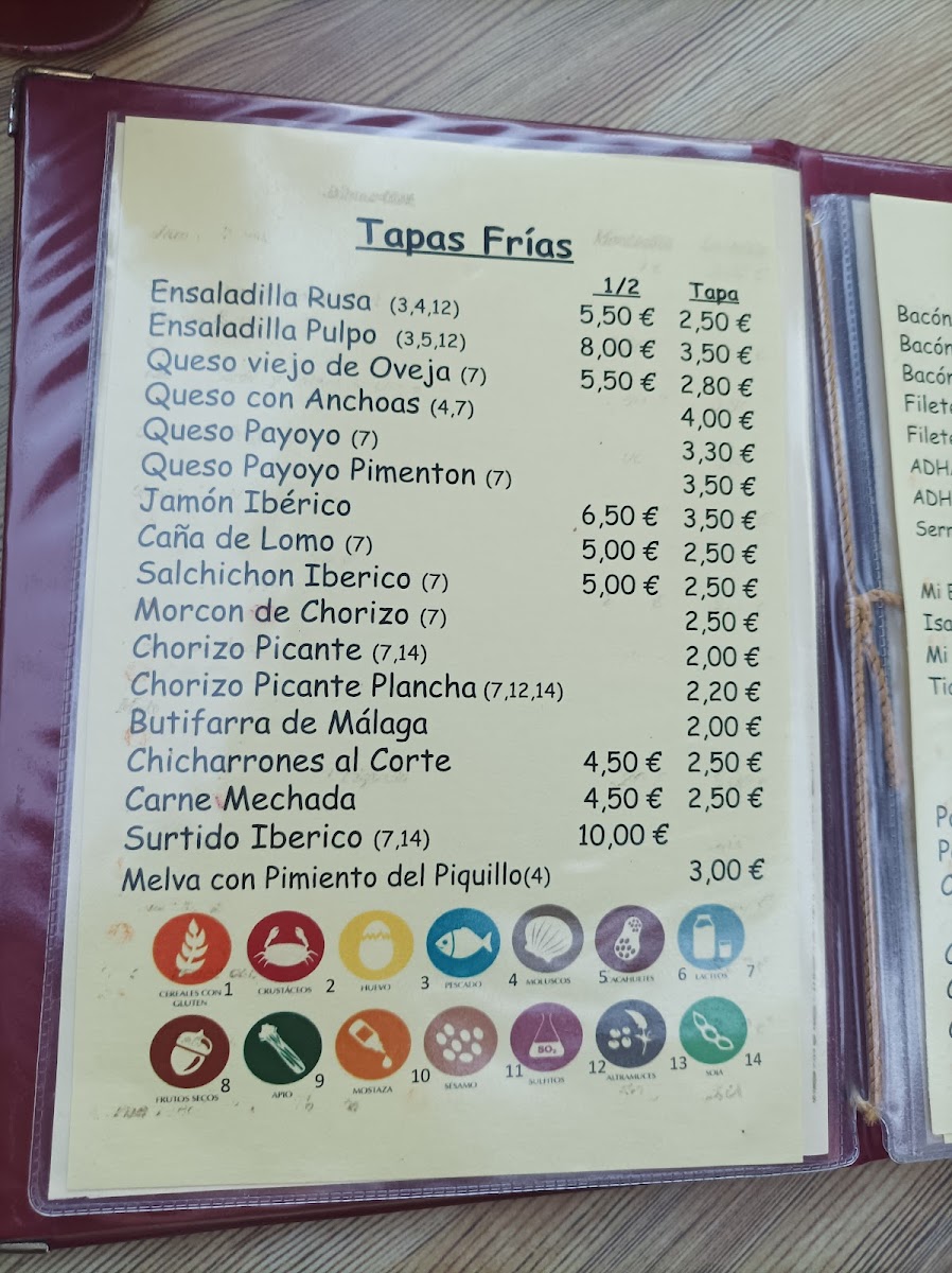 BAR-Cafeteria Adhara Photo Menu 2