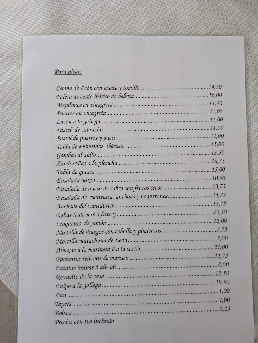 Casa Samuel Photo Menu 2