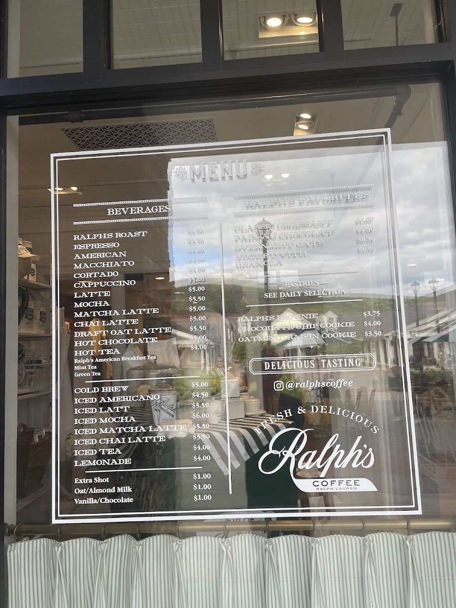 Ralph's Coffee Photo Menu 1