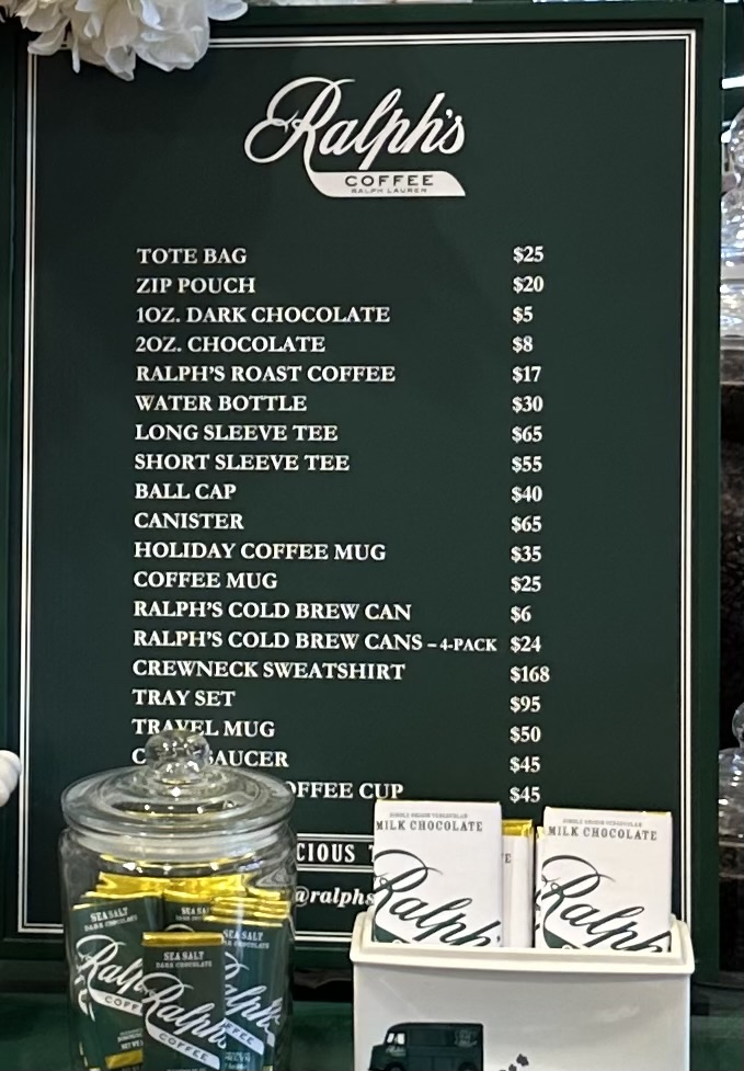 Ralph's Coffee Photo Menu 2