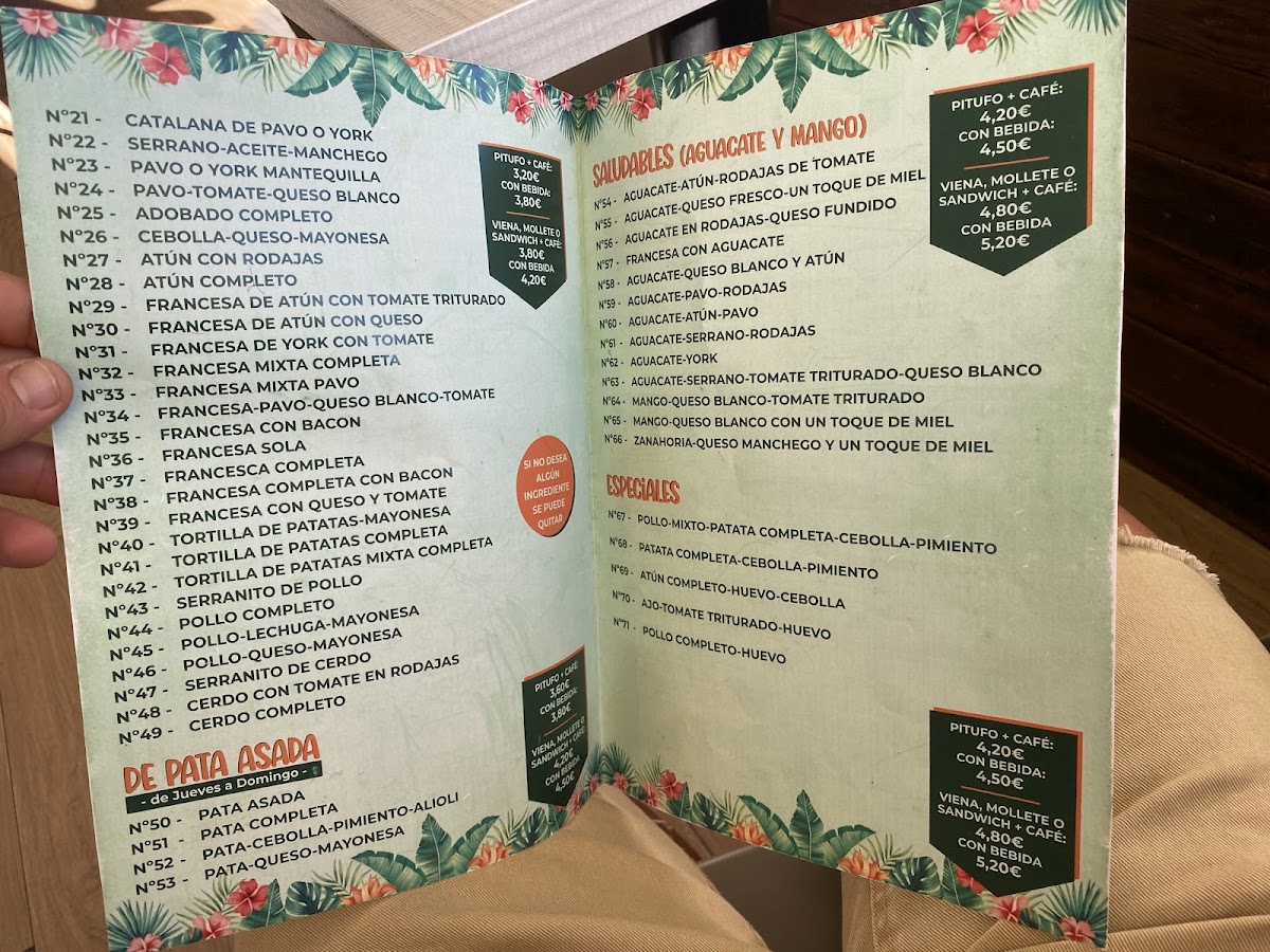 Café bar la Tropical Photo Menu 1