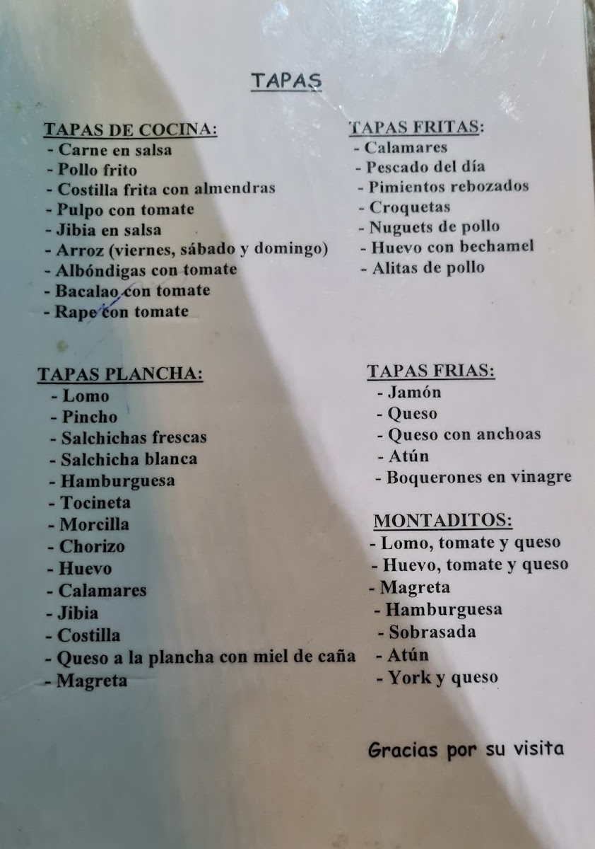 Bar La Plaza Photo Menu 2