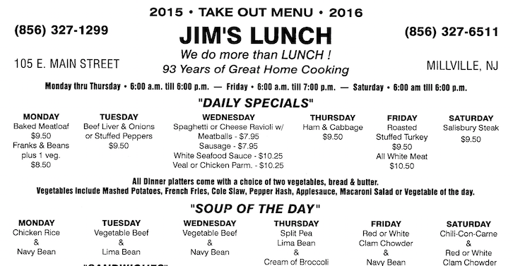 Jim's Lunch Photo Menu 9