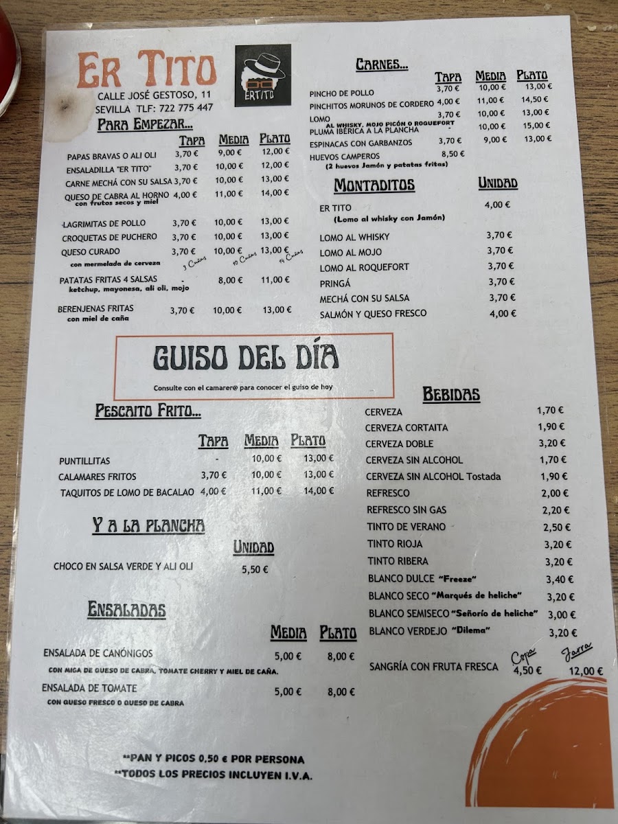 Café bar Er Tito Photo Menu 2