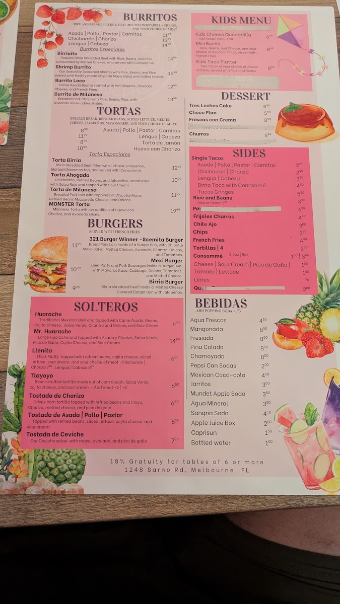 Munchies En Ruedas Photo Menu 2
