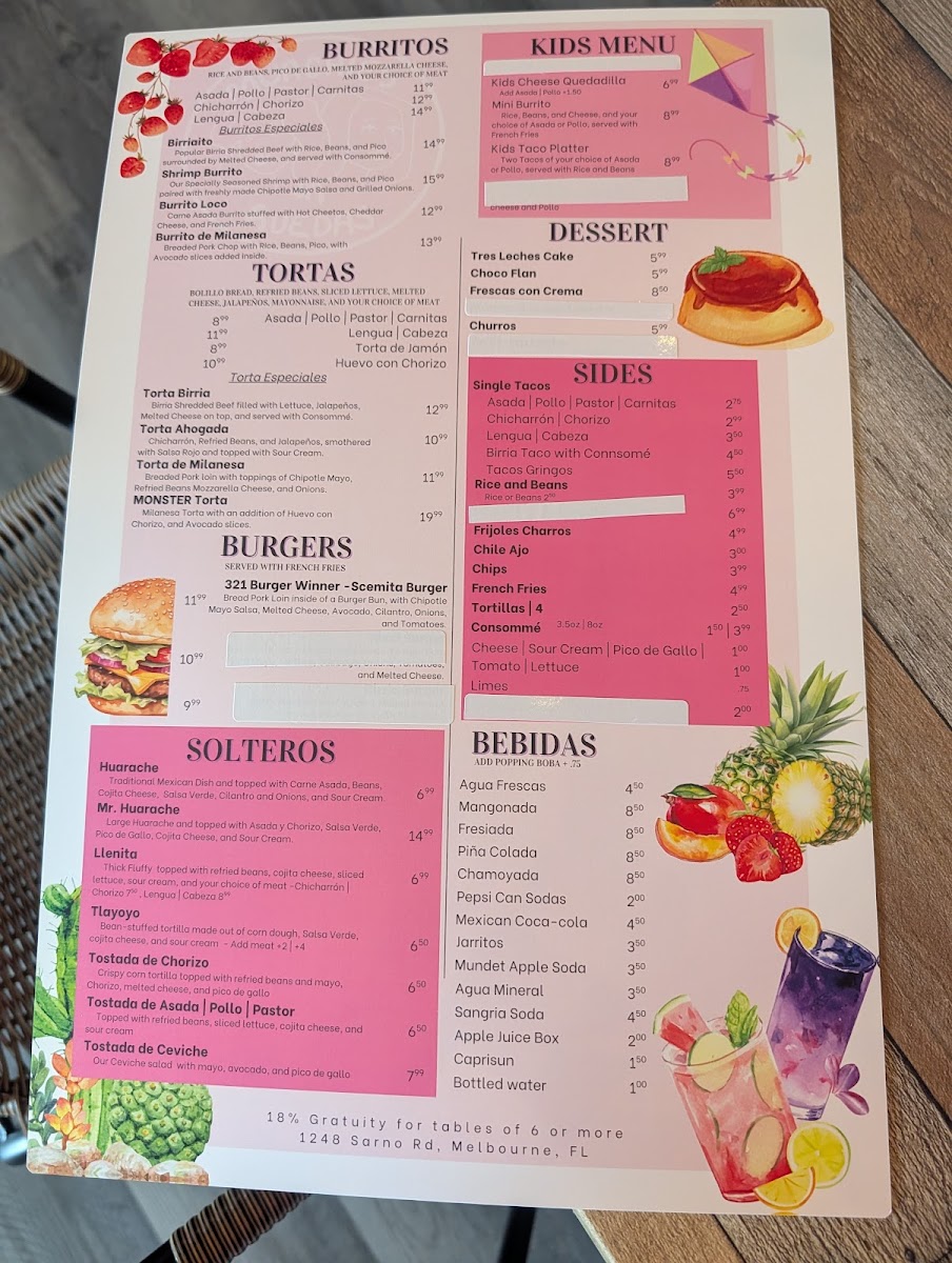 Munchies En Ruedas Photo Menu 5