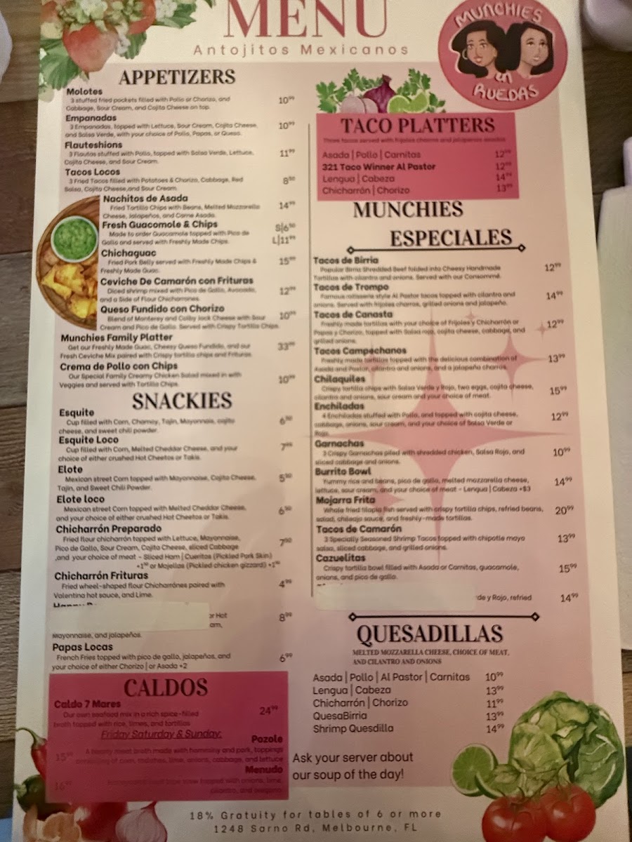 Munchies En Ruedas Photo Menu 7