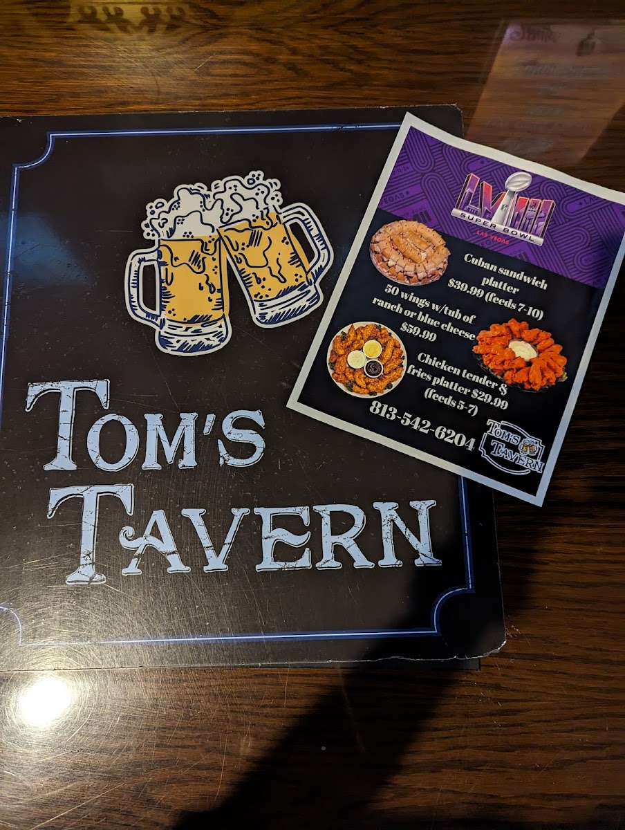 Tom's Tavern (Forest Hills) Photo Menu 1