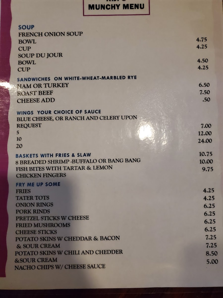 R J's Bar and grill Photo Menu 5