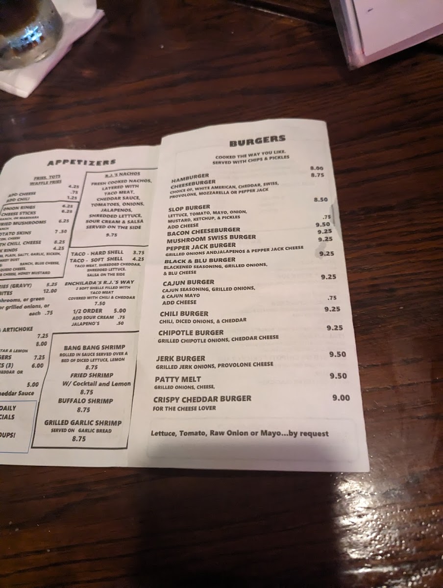 R J's Bar and grill Photo Menu 8