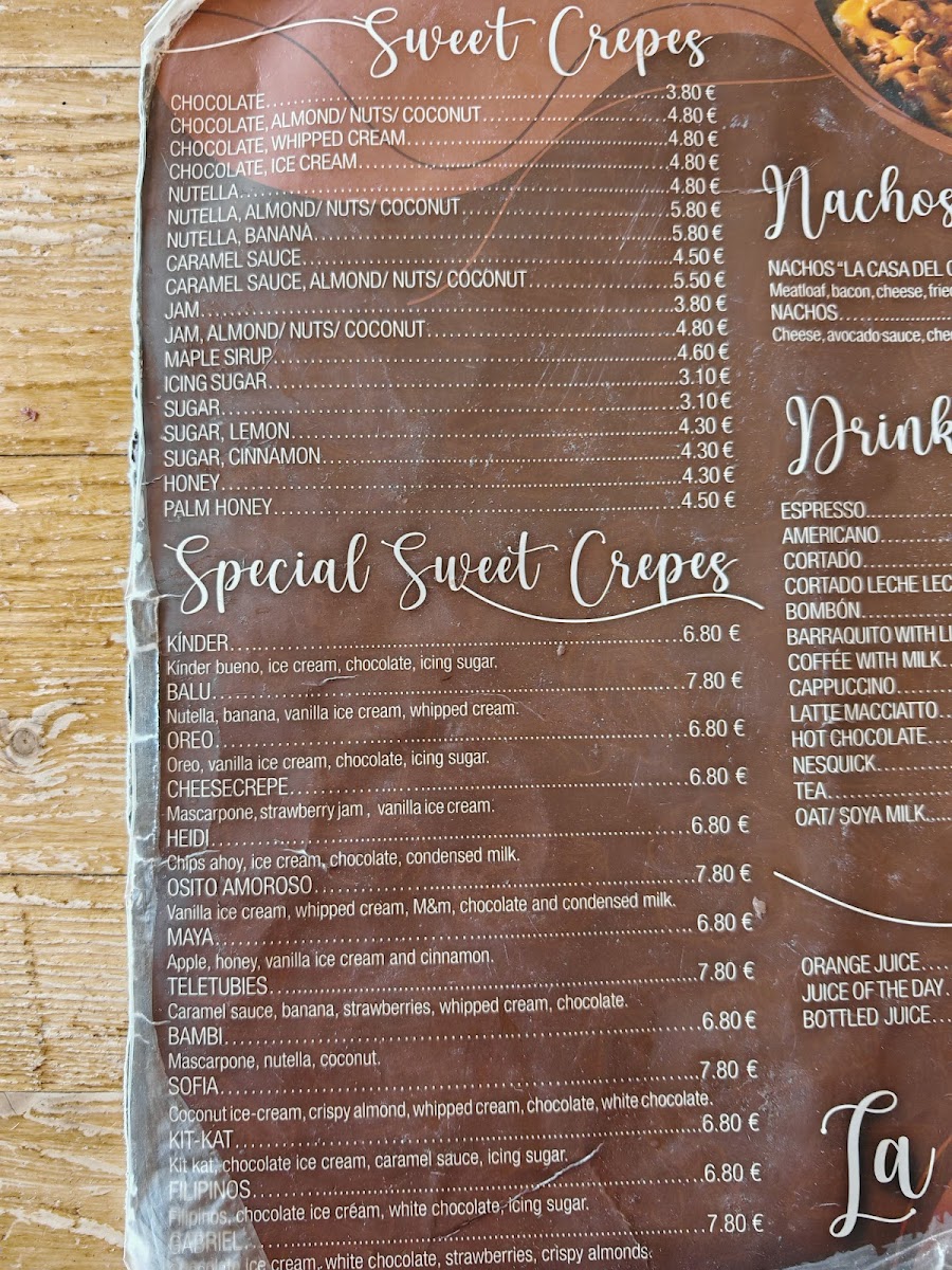La Casa de Crêpe Photo Menu 1