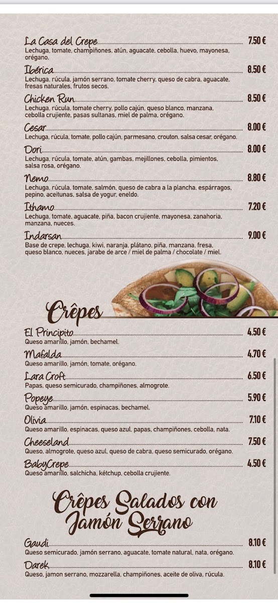 La Casa de Crêpe Photo Menu 5