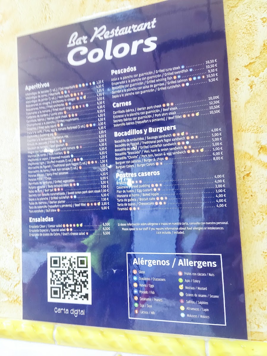 Bar Restaurant Colors Photo Menu 9