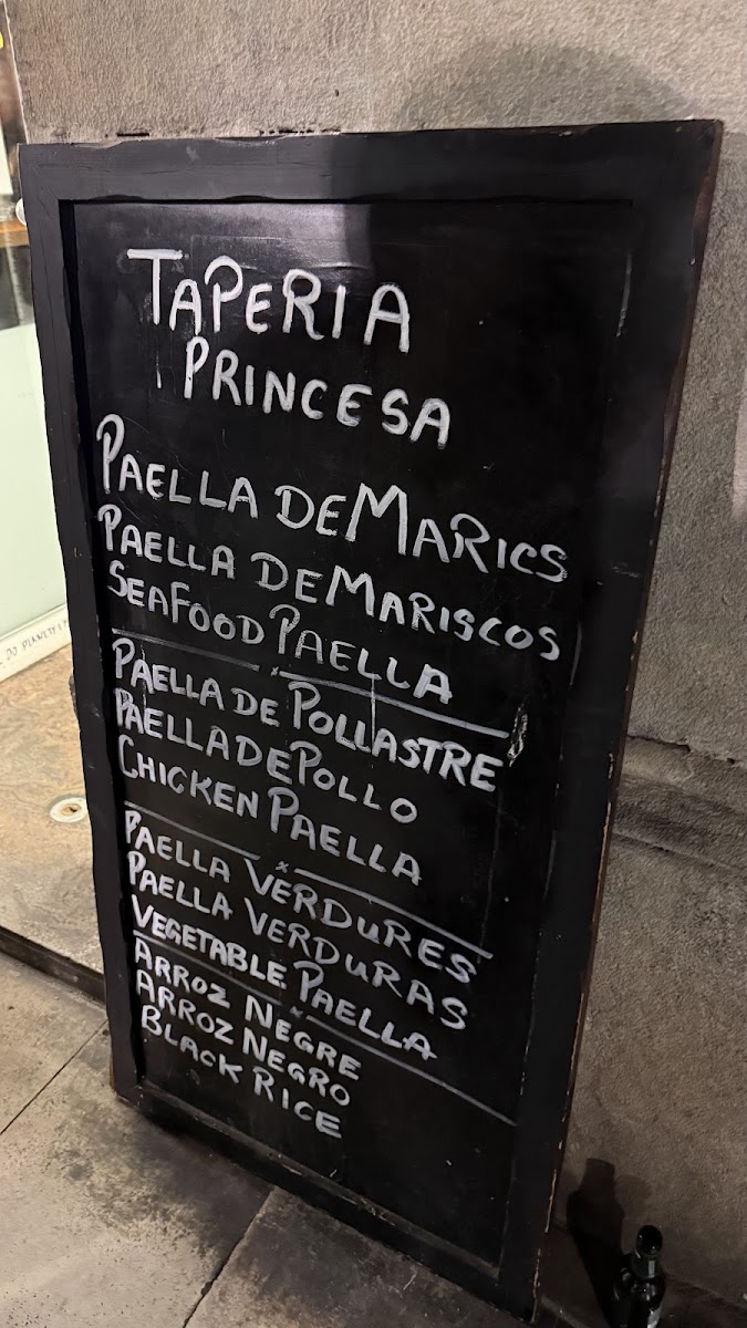 Taperia Princesa Photo Menu 6