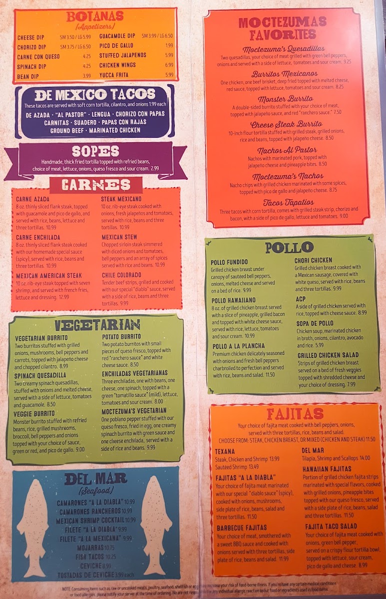 Moctezumas Taqueria Photo Menu 5