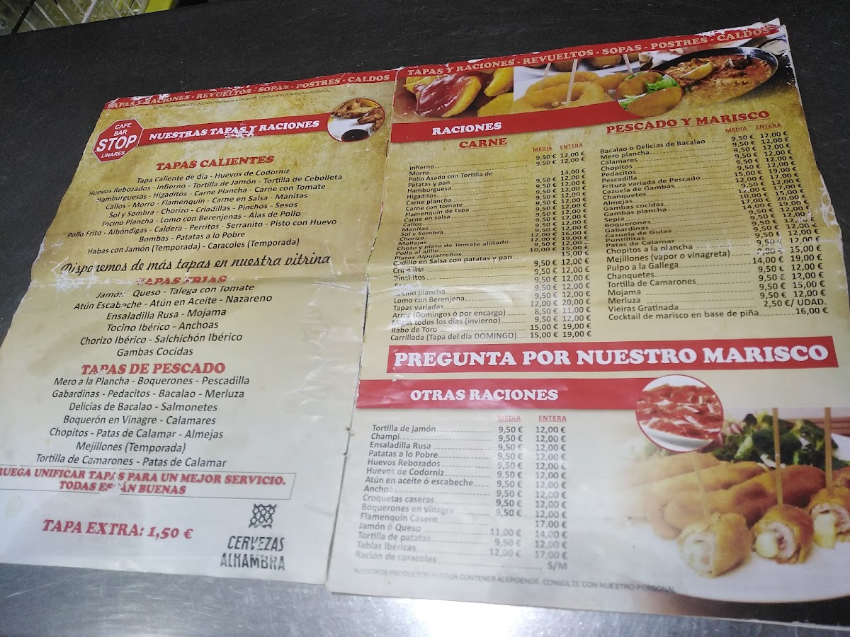 Bar STOP Photo Menu 9