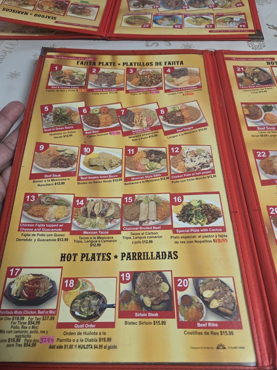 Taqueria & Restaurant El Sol De Mexico Photo Menu 2