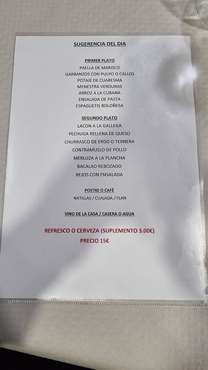 Restaurante el llano Photo Menu 1