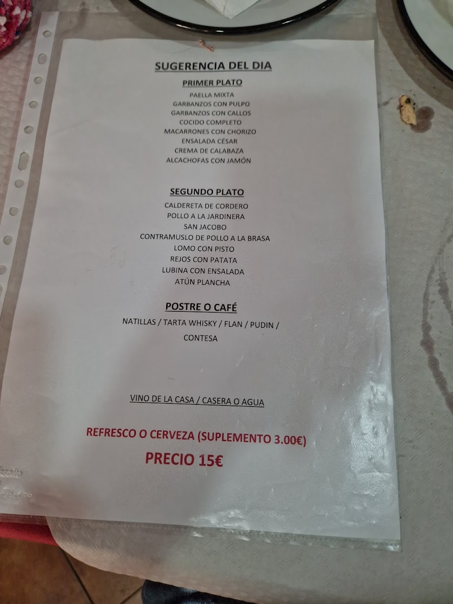 Restaurante el llano Photo Menu 2