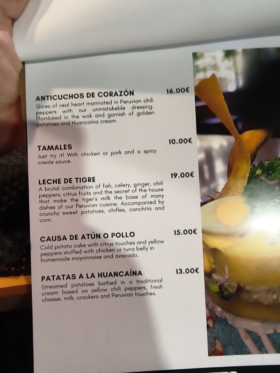 Casa Perú Beach Sitges Photo Menu 1