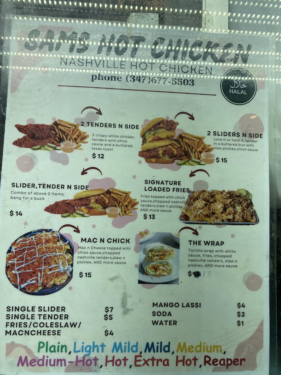 Sams hot chicken Photo Menu 1