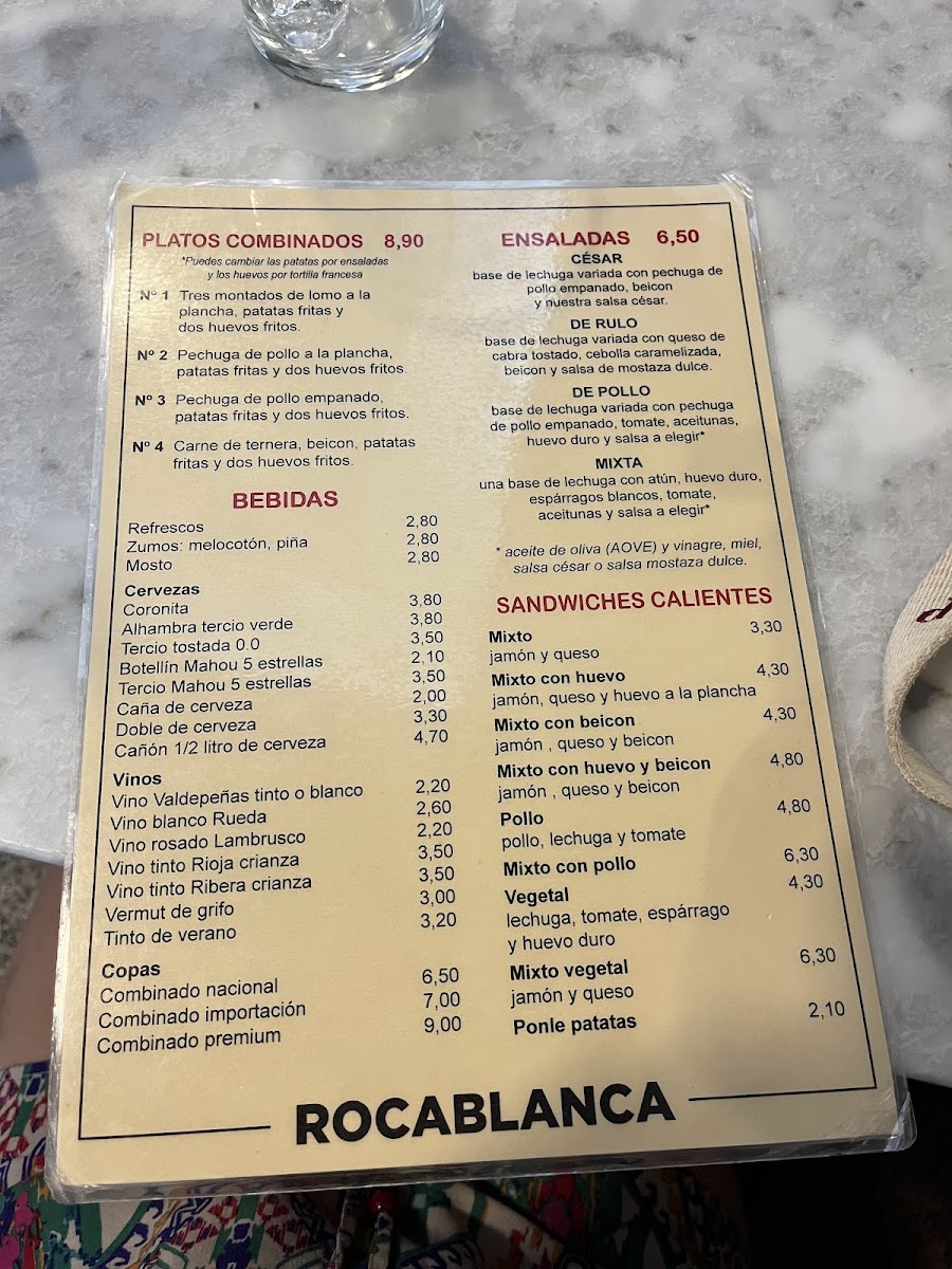 Cafetería Rocablanca Photo Menu 1