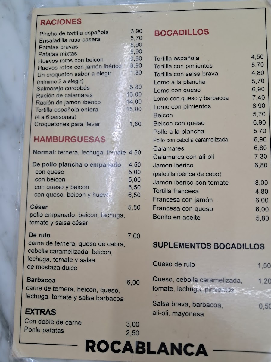 Cafetería Rocablanca Photo Menu 8