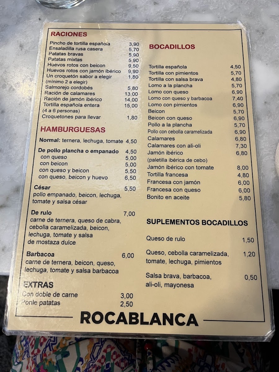 Cafetería Rocablanca Photo Menu 9