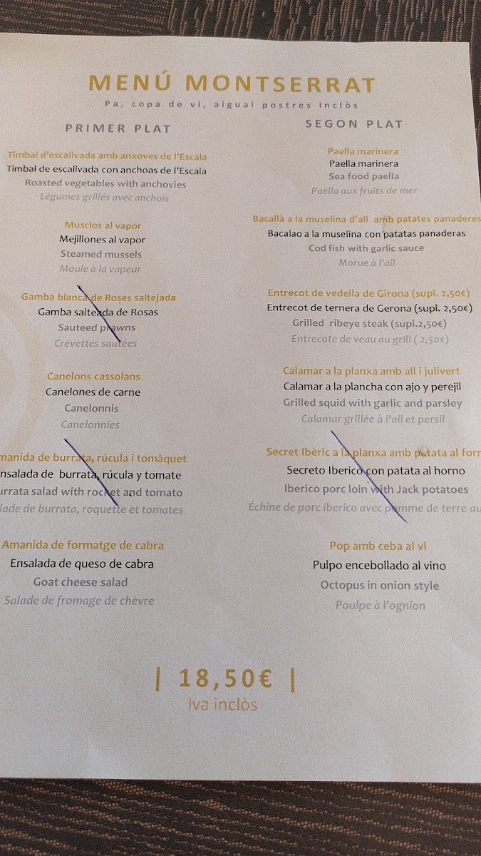 Restaurant Montserrat Photo Menu 3