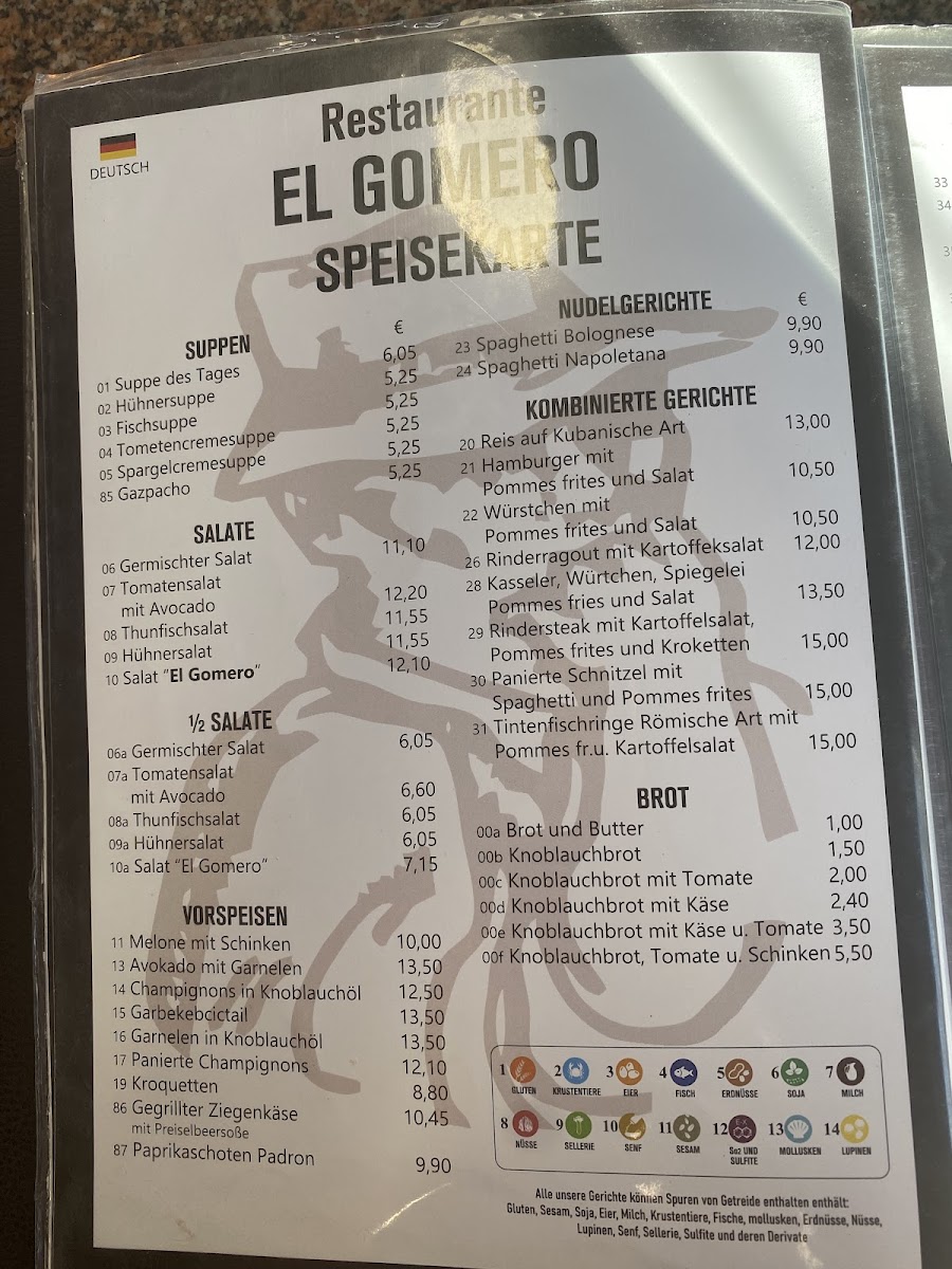 El Gomero Photo Menu 10