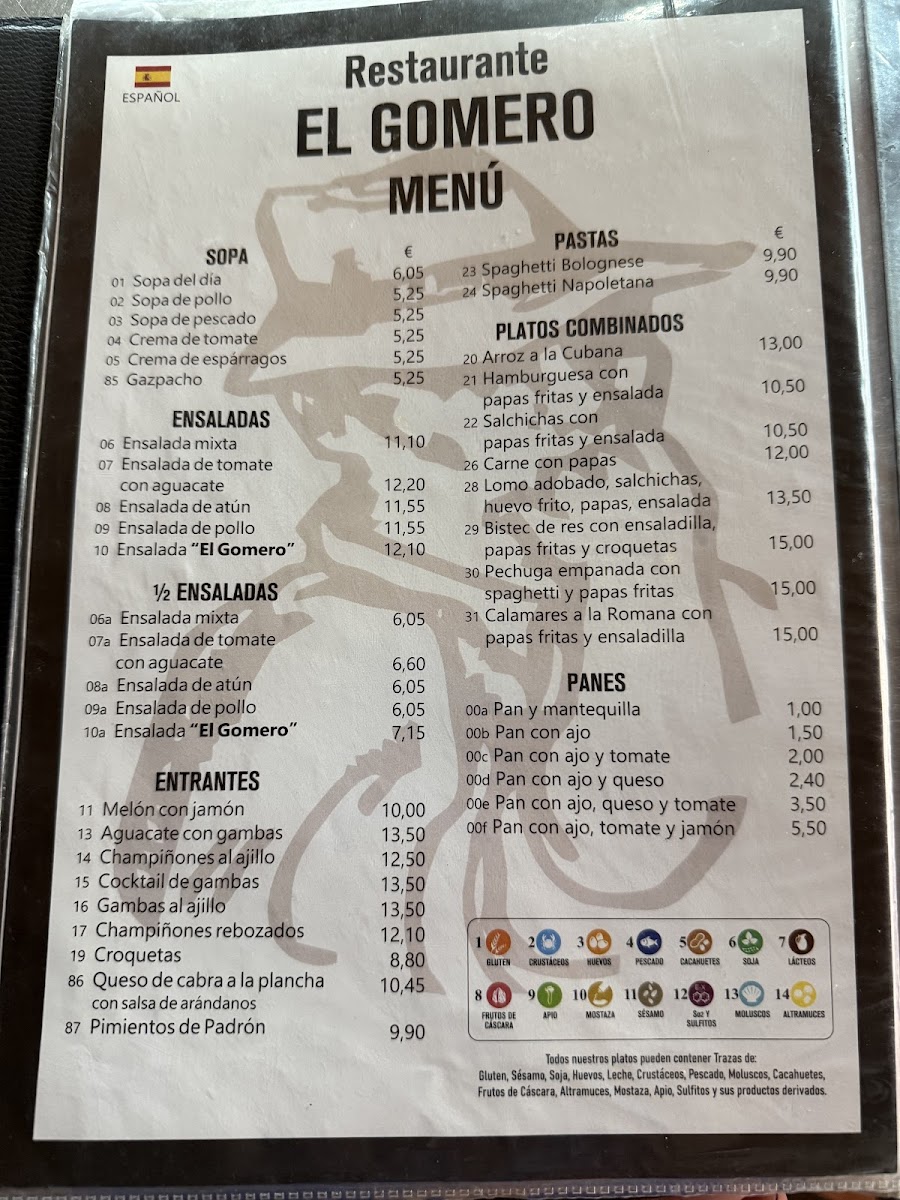 El Gomero Photo Menu 5