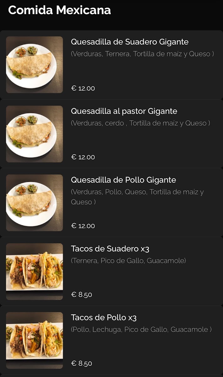 Cric&Croc Taqueria Photo Menu 2