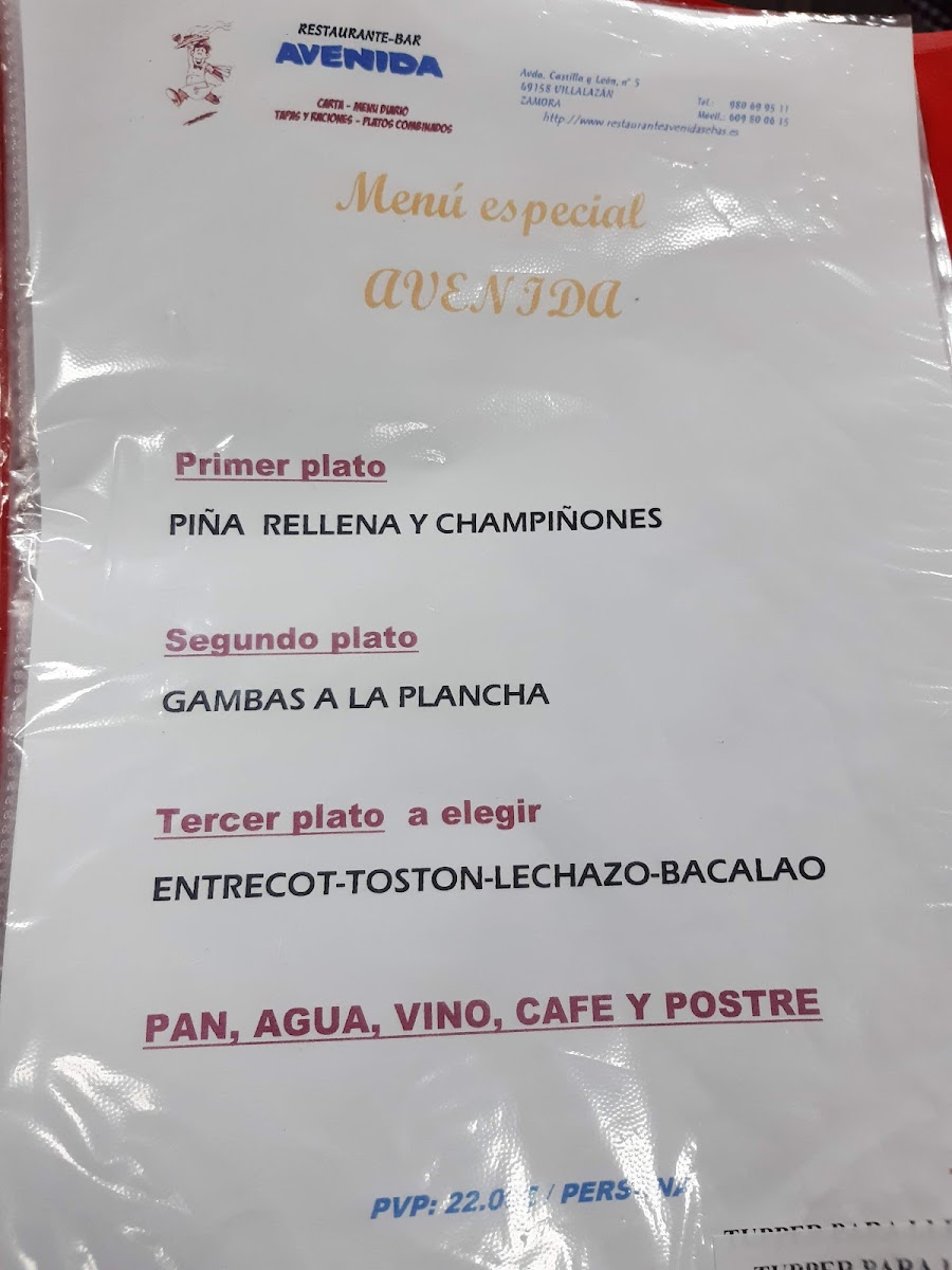 BAR RESTAURANTE AVENIDA Photo Menu 10