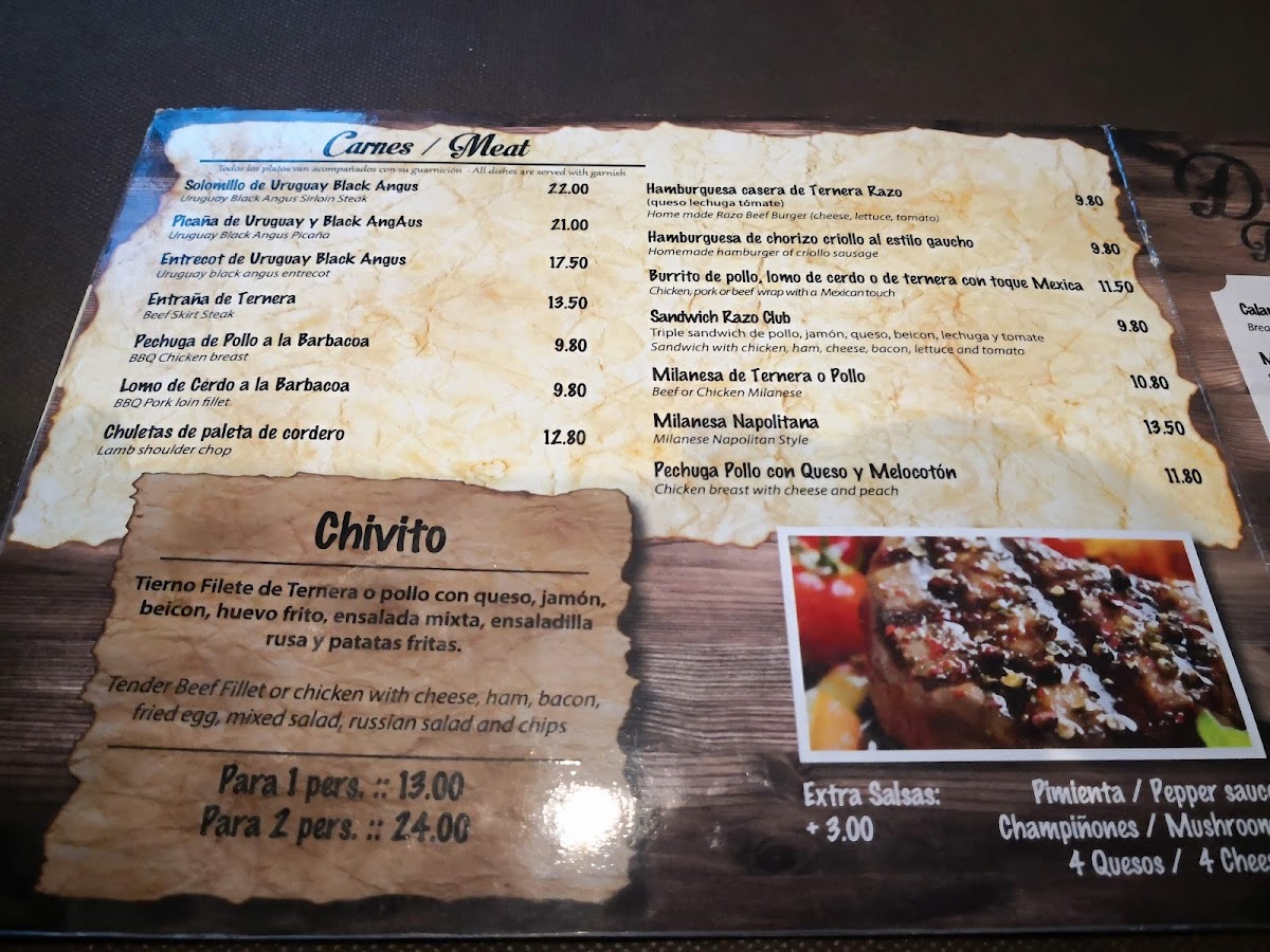 RAZO RESTAURANTE. Photo Menu 7