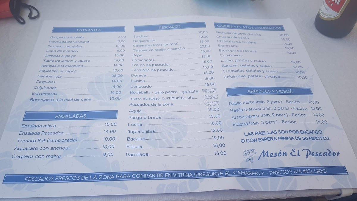 Mesón El Pescador Photo Menu 9
