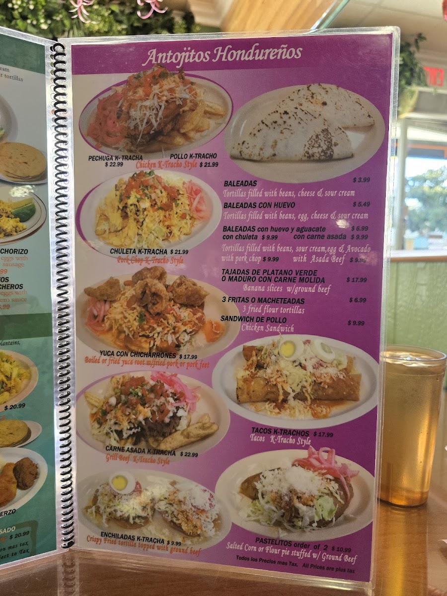 El Sazon K-Tracho #2 Restaurant Familiar Photo Menu 2