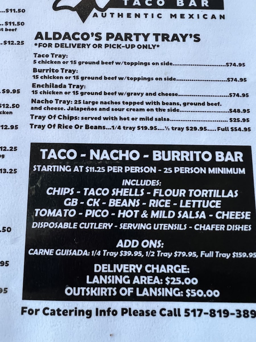 Aldaco's Taco Bar Photo Menu 8