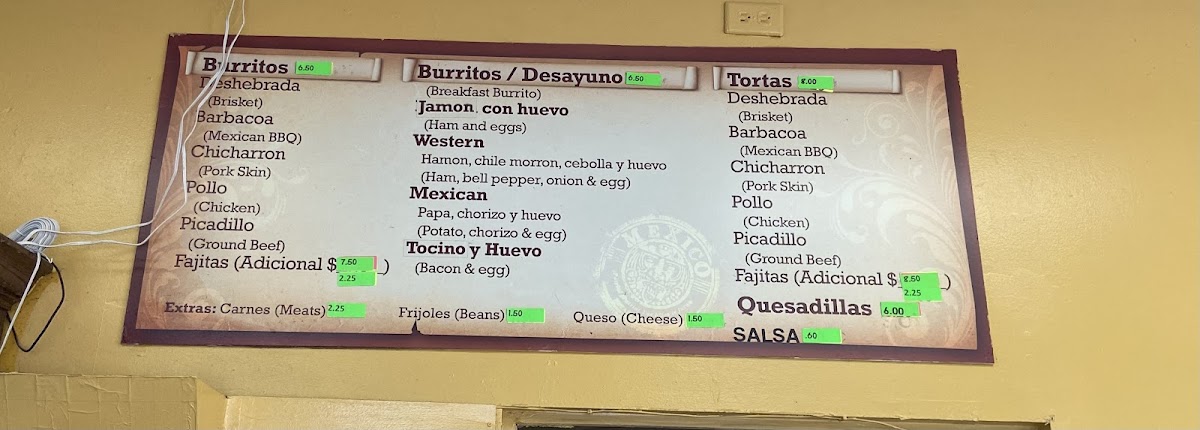 Panaderia La Fe Photo Menu 2