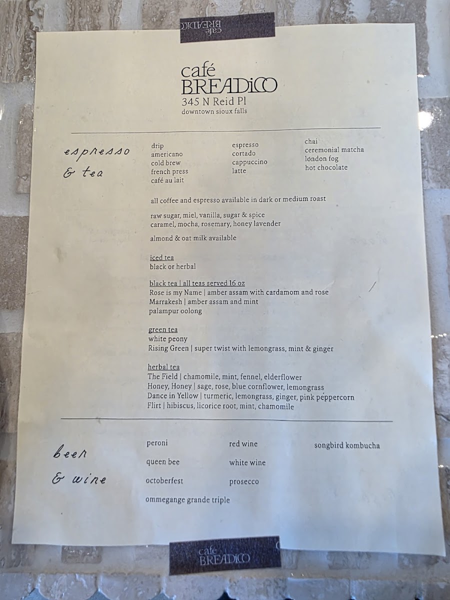 Cafe Breadico Photo Menu 1