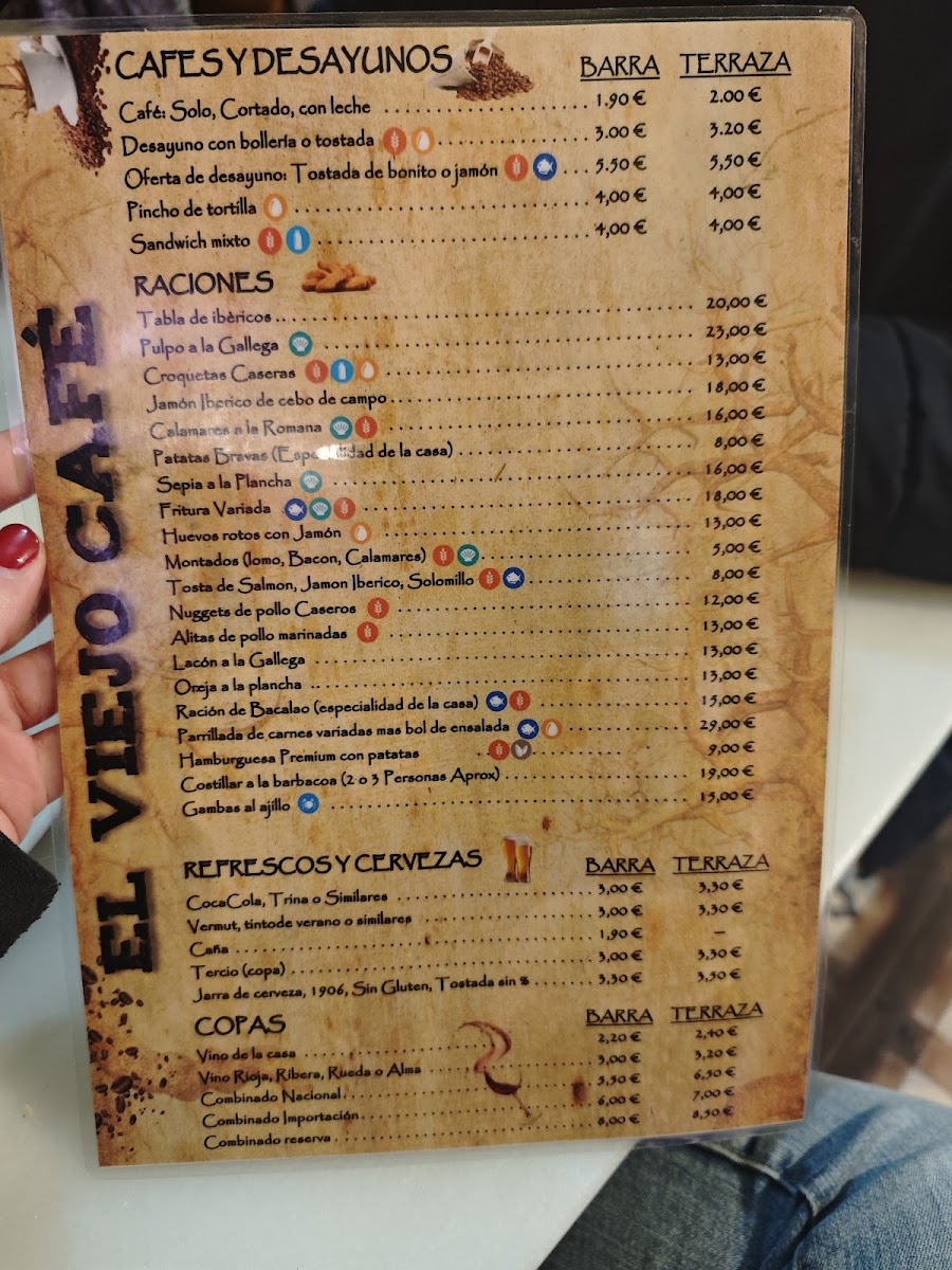 El Viejo Café Photo Menu 1