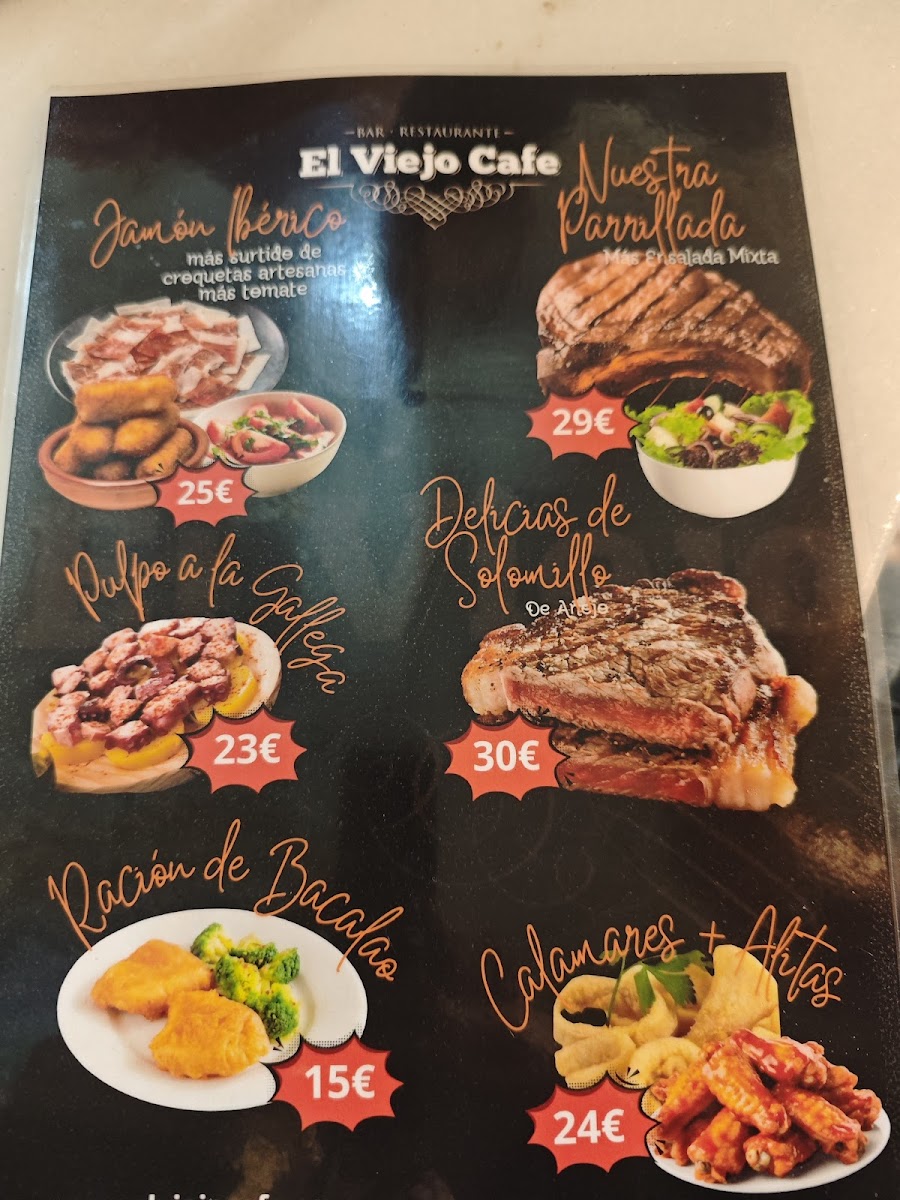 El Viejo Café Photo Menu 2
