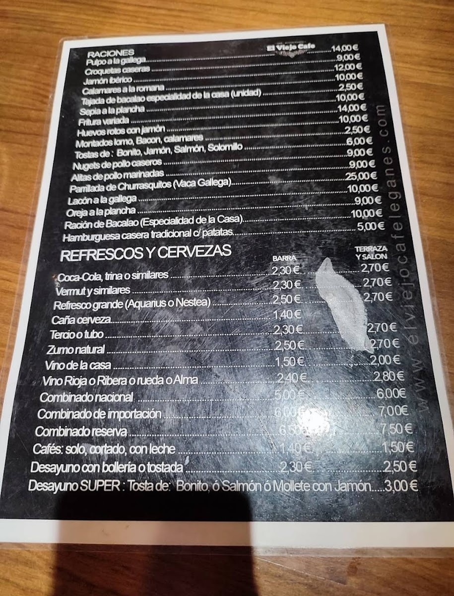 El Viejo Café Photo Menu 4