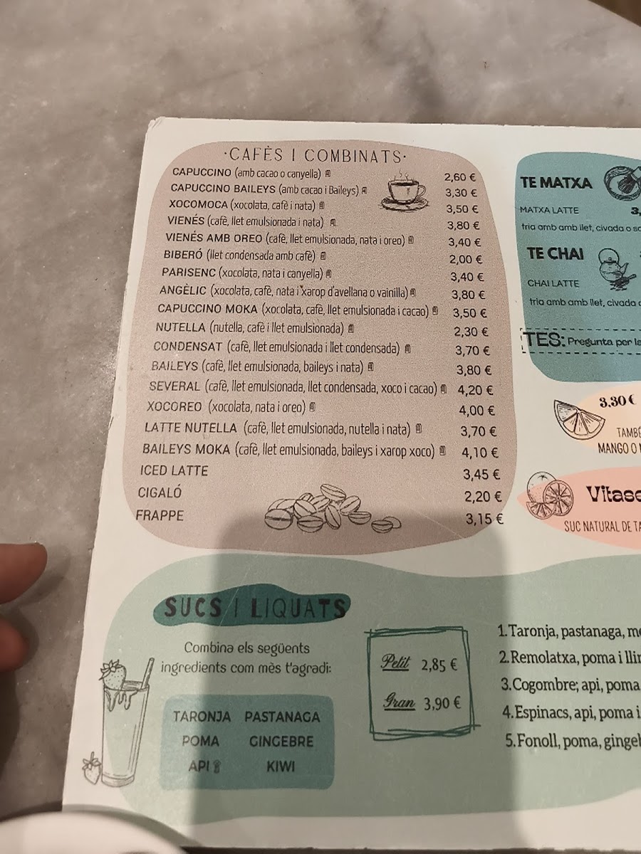 Several cafè Photo Menu 1