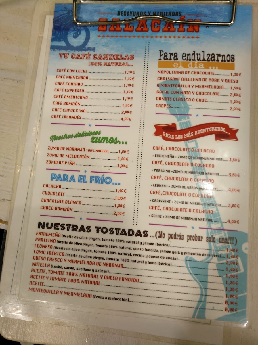 Cafetería Zalacain Photo Menu 2