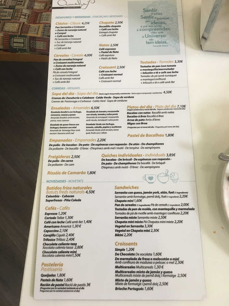 Amalia's Portuguese Flavours Photo Menu 5