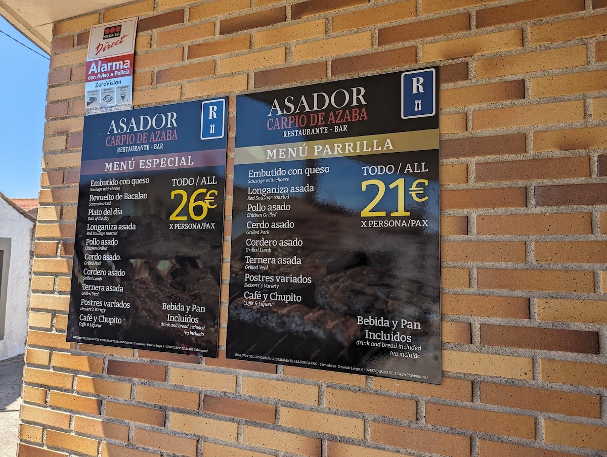 Asador Carpio de Azaba Photo Menu 10